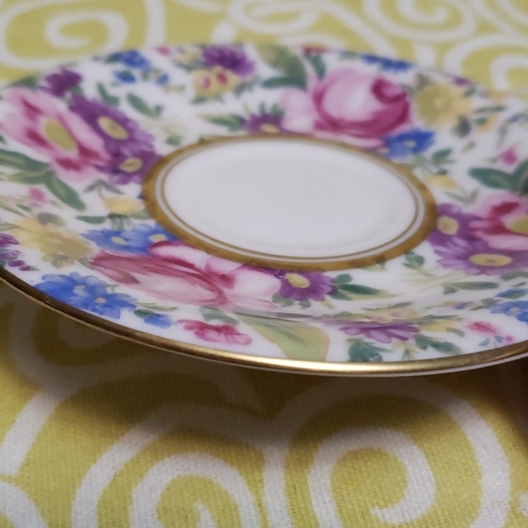 Vintage porcelain Garden Caprice tea saucer - Picture 3 of 3
